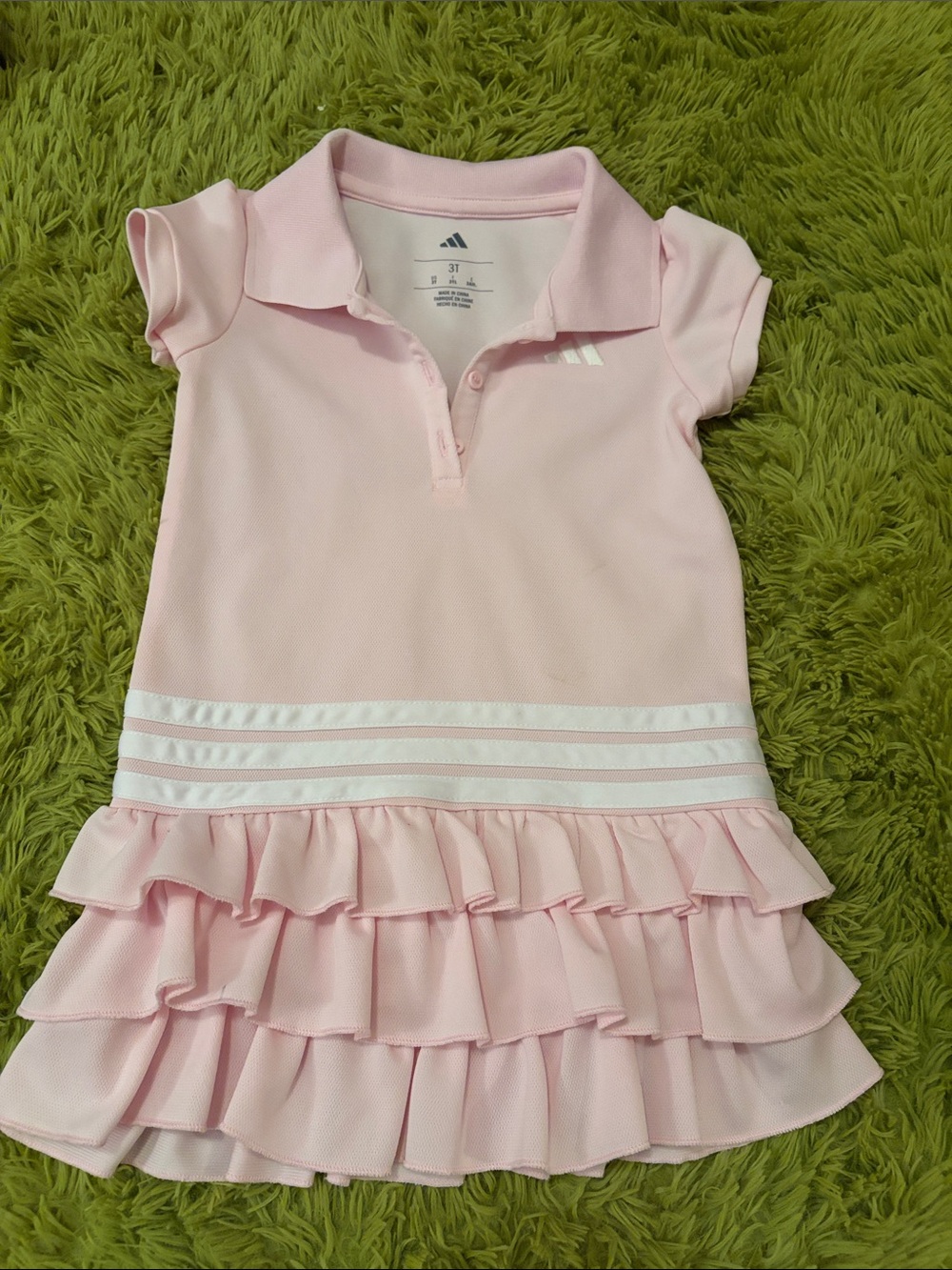 Adidas Pink Polo Ruffle Tennis Dress Pink Size 3T